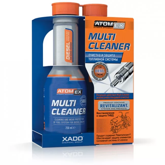 Очиститель XADO Atomex Multi Cleaner топливной системы дизель (аллюмин.баллон 250 мл) (XA40113)