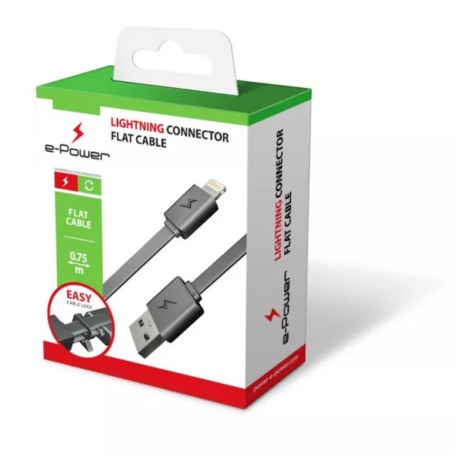 Кабель E-Power EP111DC Lightning black (642041)