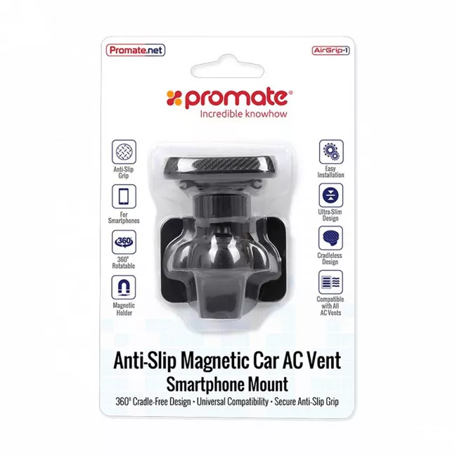 Держатель Promate автомобильный для мобильных устройств Airgrip-1 Blue