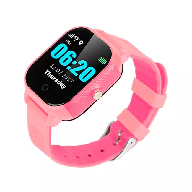 Детские телефон-часы с GPS трекером GOGPS K23 Розовый (K23PK)