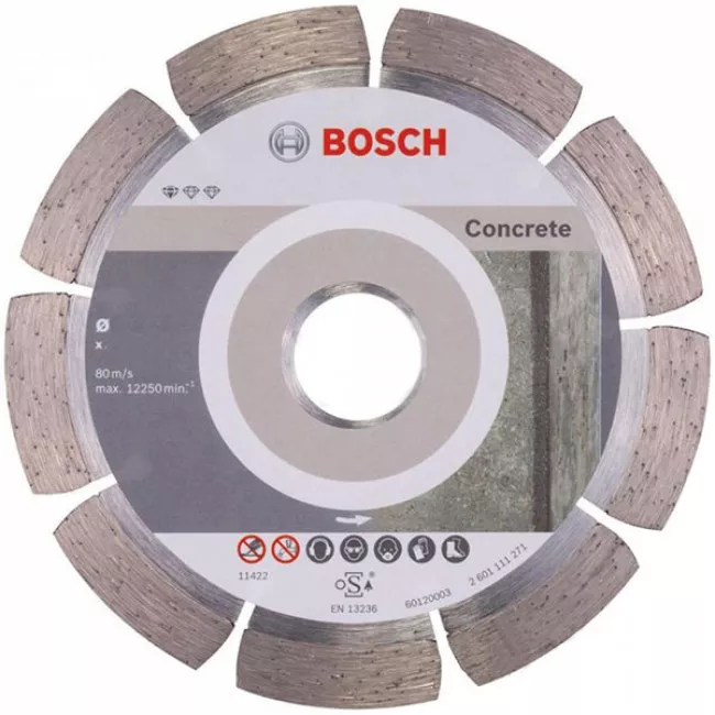 Диск отрезной алмазный по бетону Bosch 125x22,23x1,6 (2608602197) Диск отрезной алмазный по бетону Bosch 125x22,23x1,6 (2608602197)