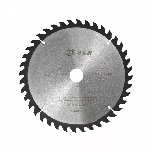 Диск пильный S&R по дереву WoodCraft 230x30x2.4 Z40 (238040230) Диск пильный S&R по дереву WoodCraft 230x30x2.4 Z40 (238040230)