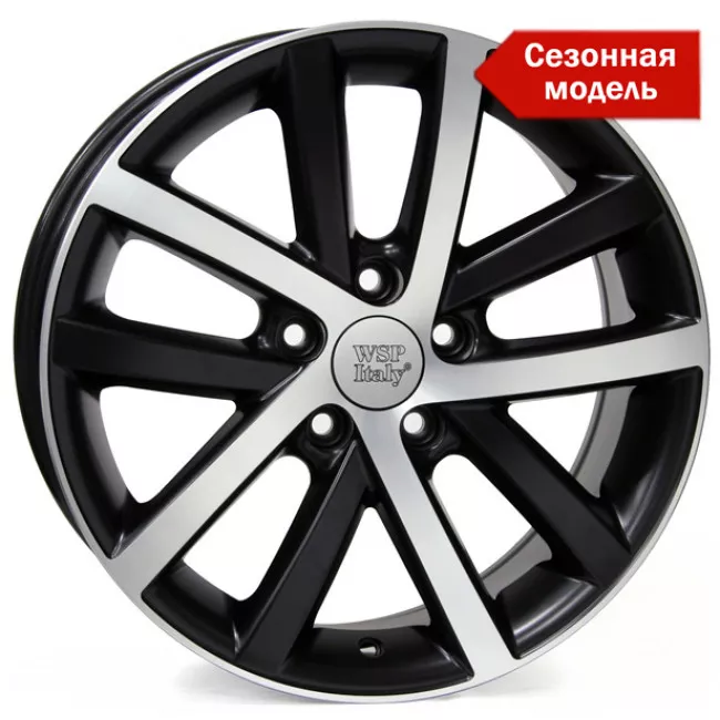 WSP ITALY W460 RHEIA (17 7,5 5x112 54 57,1) DULL BLACK POLISHED