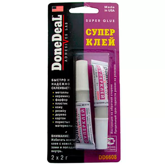 Суперклей DONE DEAL 2х2г (DD6608)