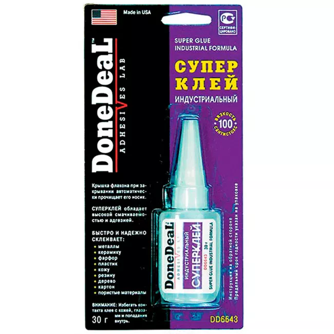 DONE DEAL Суперклей індустріальний 30г (DD6643)
