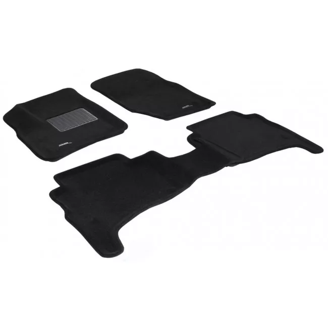 Двошарові килимки Sotra 3D Premium 12mm Black для Volkswagen Touareg 2003-2010 (3D LVW0120-PP-BL)