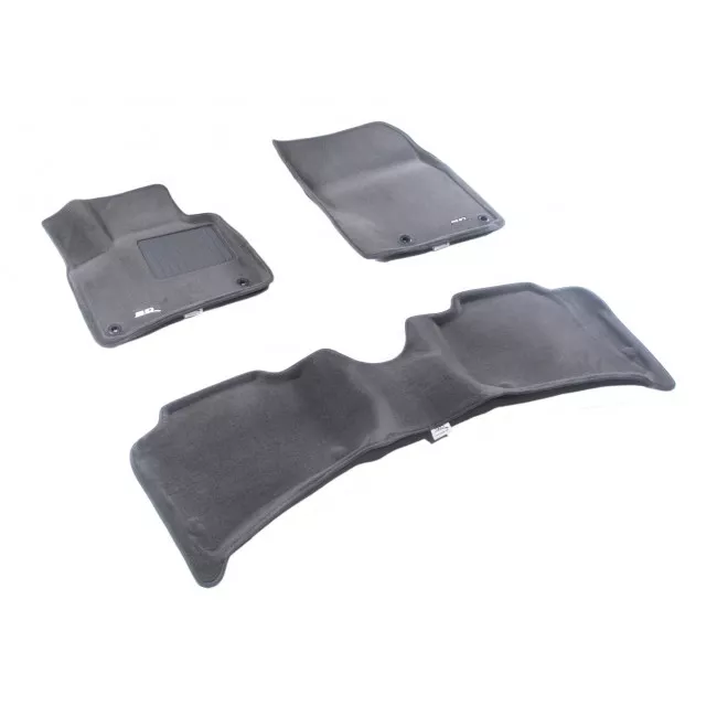 Двошарові килимки Sotra 3D Premium 12mm Grey для Volkswagen Touareg 2011→ (3D LVW0340-PP-GR)