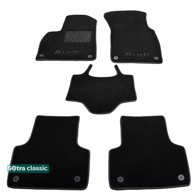 Двухслойные коврики Sotra Classic 7mm Black для Audi Q8/SQ8/RS Q8 (mkI) 2018-> (ST 08940-GD-Black)
