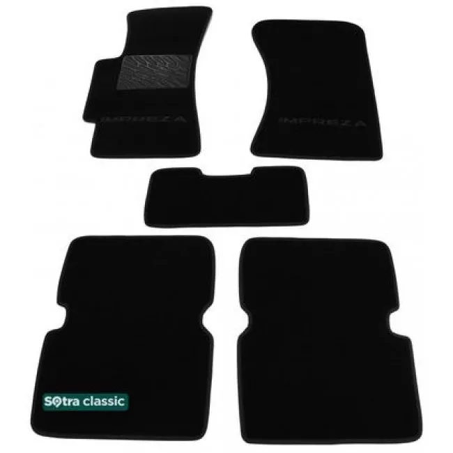 Двошарові килимки Sotra Classic 7mm Black для Subaru Impreza (седан)(GD)(mkII) 2000-2007