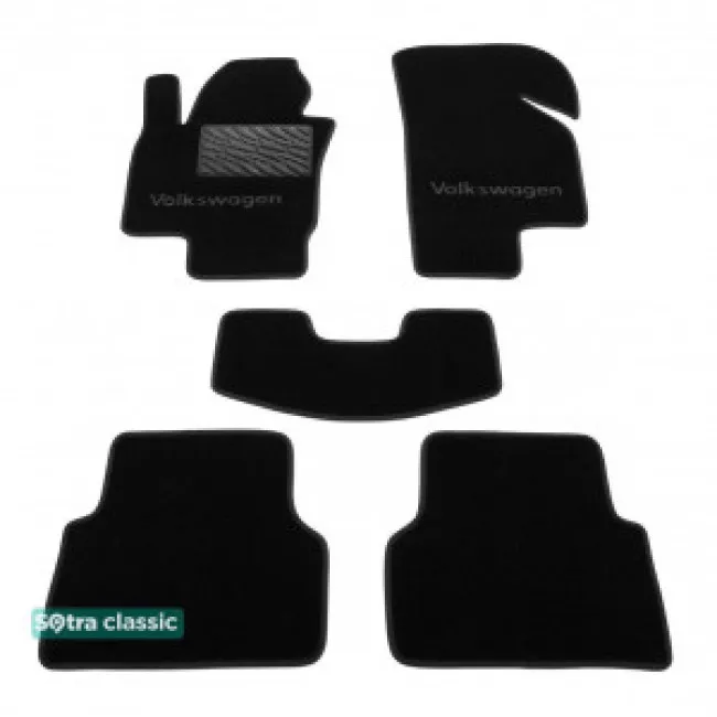Двошарові килимки Sotra Classic 7mm Black для Volkswagen Tiguan (mkI) 2007-2015 Двошарові килимки Sotra Classic 7mm Black для Volkswagen Tiguan (mkI) 2007-2015