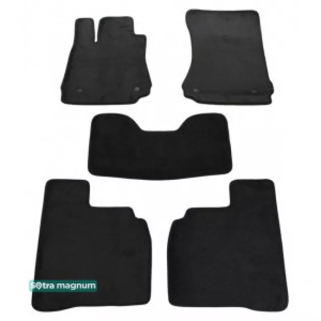 Двухслойные коврики Sotra Magnum 15mm Black для Mercedes-Benz S-Class (long)(W221) 2006-2013