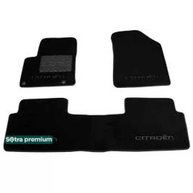 Двошарові килимки Sotra Premium Black 10mm для Citroen C5 (mkII) 2008->