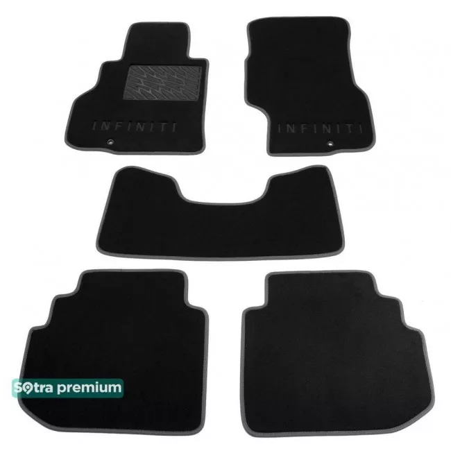 Двухслойные коврики Sotra Premium 10mm Black для Infiniti M (Y50) 2006-2010