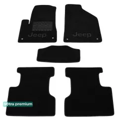 Двухслойные коврики Sotra Premium 10mm Black для Jeep Cherokee (KL) 2013->