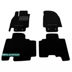 Двошарові килимки Sotra Premium Black 10mm для Mazda CX-9 (1-2 ряд)(mkI) 2007-2015