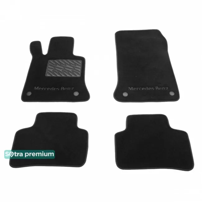 Двошарові килимки Sotra Premium 10mm Black для Mercedes-Benz GLK-Class (X204) 2008-2015 (ST 08848-CH-Black)