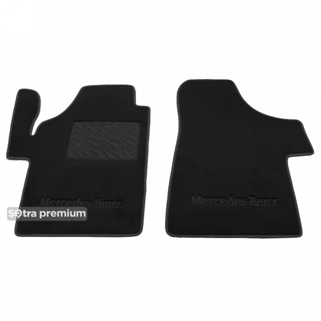 Двошарові килимки Sotra Premium 10mm Black для Mercedes-Benz Vito / Viano (W639)(1 ряд) 2003-2014 (ST 90257-CH-Black)