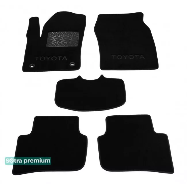 Двухслойные коврики Sotra Premium 10mm Black для Toyota CH-R 2016->