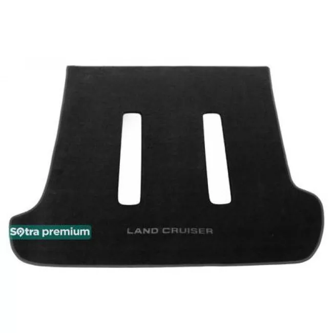 Двухслойные коврики Sotra Premium 10mm Black для  Toyota Land Cruiser Prado (J120)(багажник)(с вырез