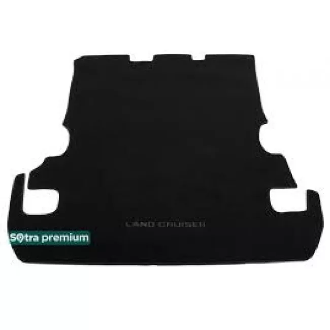Двухслойные коврики Sotra Premium 10mm Black для Toyota Land Cruiser (7-мест.)(J200)(багажник) 2007-