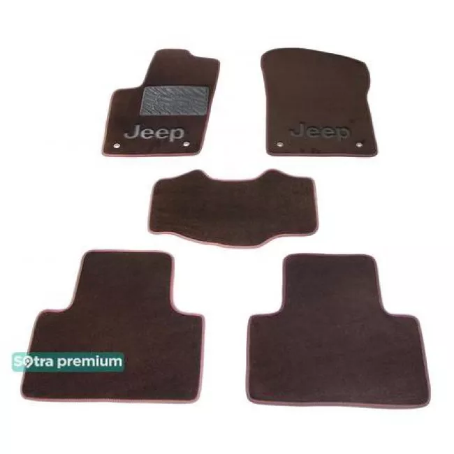 Двошарові килимки Sotra Premium 10mm Chocolate для Jeep Grand Cherokee (WK2)(mkIV) 2014-> Двошарові килимки Sotra Premium 10mm Chocolate для Jeep Grand Cherokee (WK2)(mkIV) 2014->