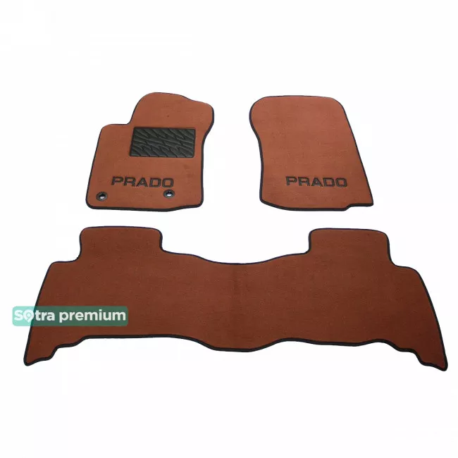 Двухслойные коврики Sotra Premium 10mm Terracot для Toyota Land Cruiser Prado (J150)(1-2 ряд) 2009-> (ST 08620-CH-Terra)