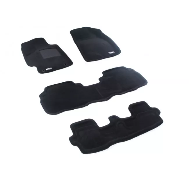 Двухслойные коврики Sotra3DPremium12mmBlack для ToyotaHighlander2008-2011gasoline (3D LTY0760-PP-BL)