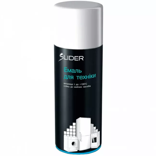 Эмаль SLIDER color для бытовой техники белая, 400 мл (12 шт/уп) (000009402) (55109) Эмаль SLIDER color для бытовой техники белая, 400 мл (12 шт/уп) (000009402) (55109)