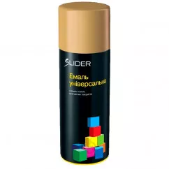 Емаль SLIDER color універсальна 1001 бежевий, аер. упаковка 400 мл (12 шт/уп) (000001022) (55039)