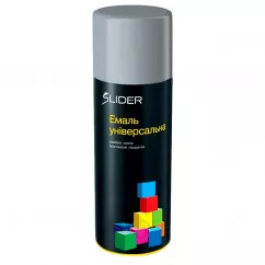 Емаль SLIDER color універсальна 7046 сіра, в аер. упаковці 400 мл (12 шт/уп) (000001035) (55071)