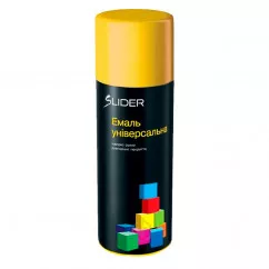 Эмаль SLIDER color универсальная1023 желтая, аэр. упаковка 400 мл (12 шт/уп) (000001023) (55041)