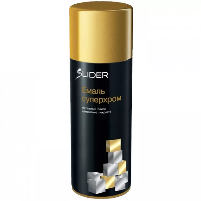 ЭмальSLIDER color "суперхром" золото, 400 мл (12 шт/уп) (000001048) (55128) ЭмальSLIDER color "суперхром" золото, 400 мл (12 шт/уп) (000001048) (55128)