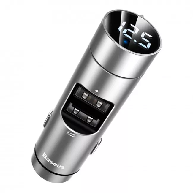 FM-трансмиттер Baseus Energy Column Car Wireless MP3 Charger Silver (CCNLZ-C0S)