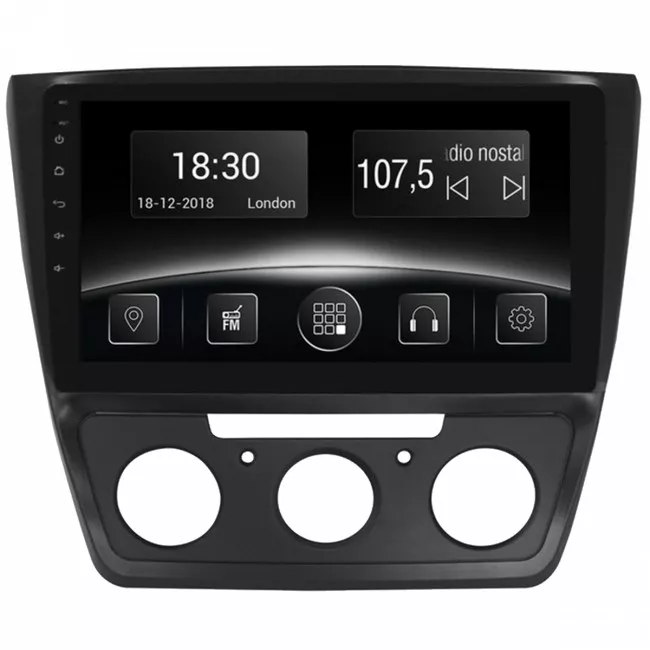 Gazer CM5510-5LM автомобільна Мультимедійна система для Skoda Yeti (5L)-manual conditioner 2009-13