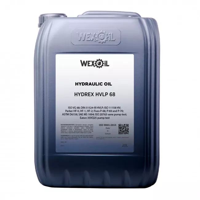 Гидравлическое масло Wexoil Hydrех HVLP 68 20л Гидравлическое масло Wexoil Hydrех HVLP 68 20л