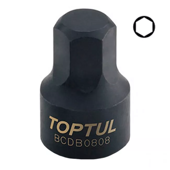 Головка HEX 7мм 1/4" (цельная) TOPTUL (BCDB0807) Головка HEX 7мм 1/4" (цельная) TOPTUL (BCDB0807)