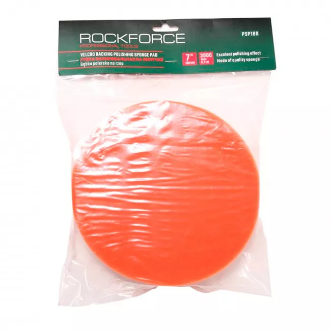 Губка полировальная самоцепляющаяся 180 мм Rock FORCE RF-PSP180 (29651)