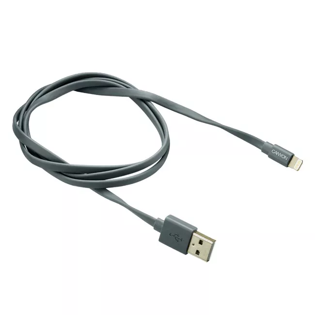 Кабель Canyon USB - Lightning 0.96м, Dark Grey (CNS-MFIC2DG)