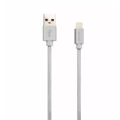 Кабель Canyon USB - Lightning 0.96м, White (CNS-MFIC3PW) в оплетке