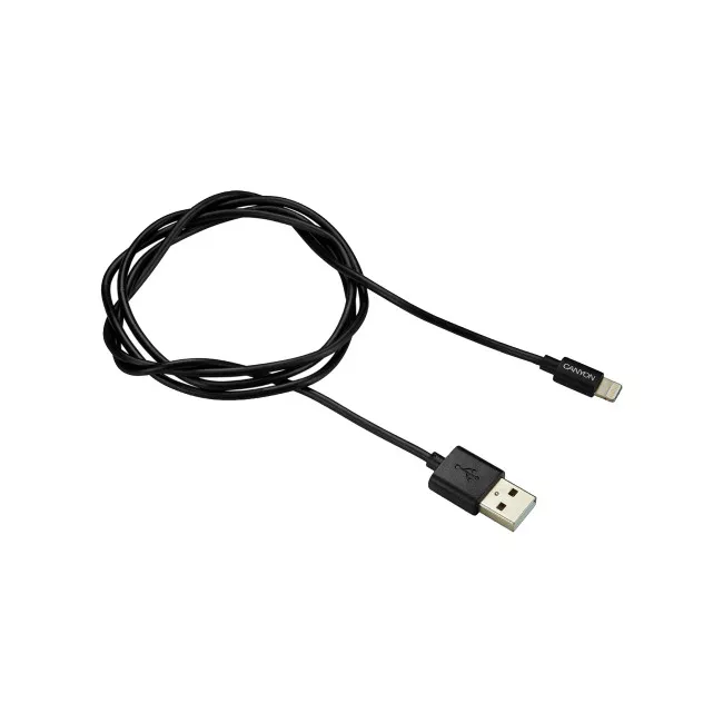 Кабель Canyon USB - Lightning 1м, Black (CNS-MFICAB01B)