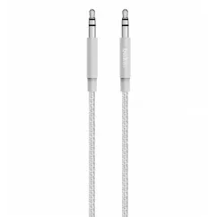 Кабель мультимедійний jack 3.5mm - jack 3.5mm Premium 1.2m, silver Belkin