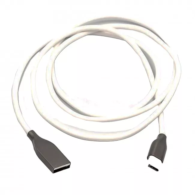 Кабель PowerPlant USB - Lightning 2 м Білий (CA910755)