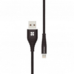 Кабель синхронизации PROMATE USB-LIGHTNING 2.4А 1м (icord-1.black)