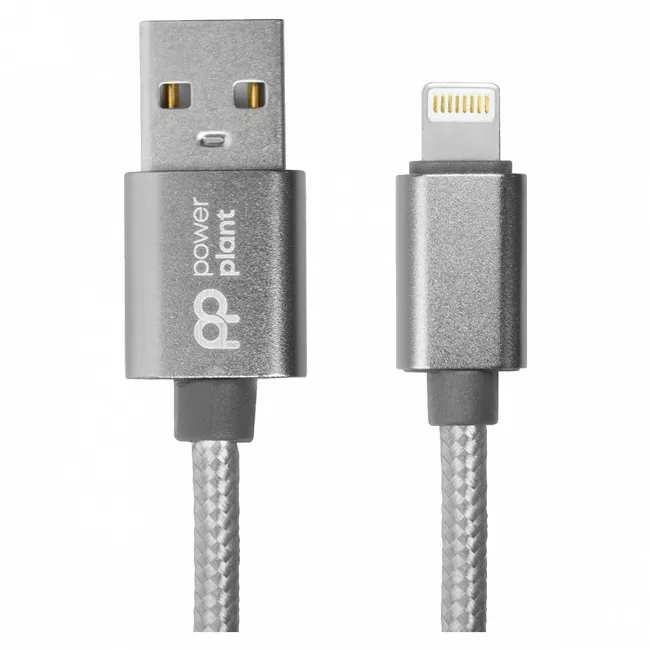 Кабель PowerPlant USB - Lightning 1 м Grey (CA912322)