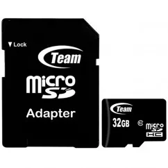 Карта памяти TEAM MicroSDHC 32GB + SD-adapter
