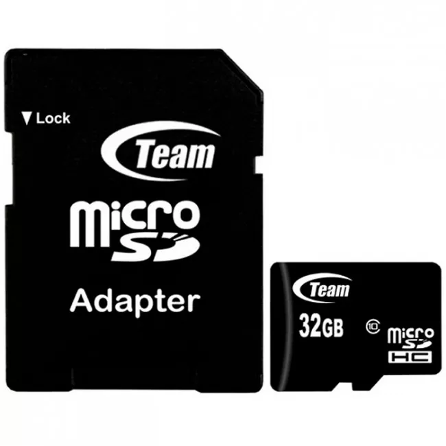 Карта пам'яті TEAM MicroSDHC 32GB + SD-adapter (TUSDH32GCL1003)