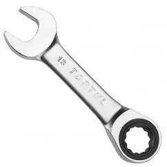 Ключ TOPTUL комбинированный с трещоткой укороченный 17мм (AOAB1717)