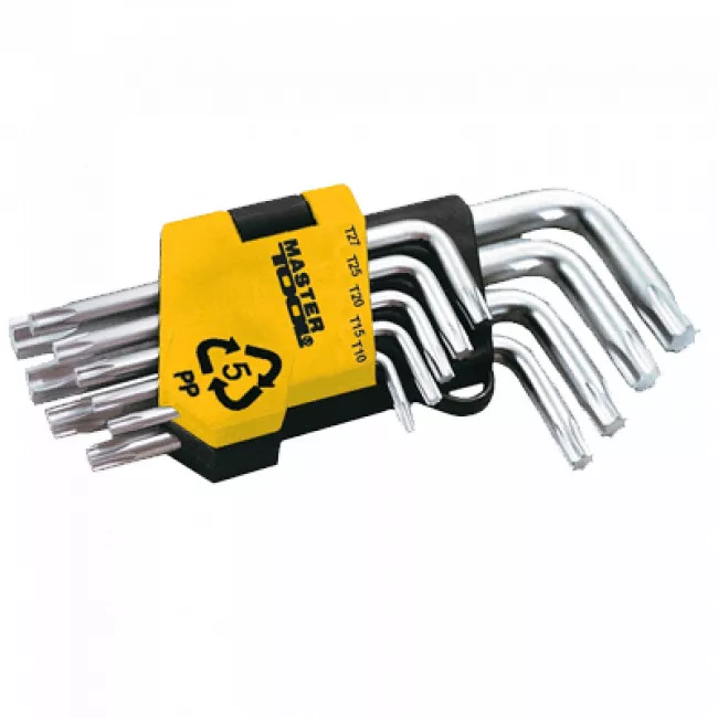 Ключи TORX набор 9 шт CrV короткие(Т10-Т50 L55-133мм) (75-0960) Ключи TORX набор 9 шт CrV короткие(Т10-Т50 L55-133мм) (75-0960)