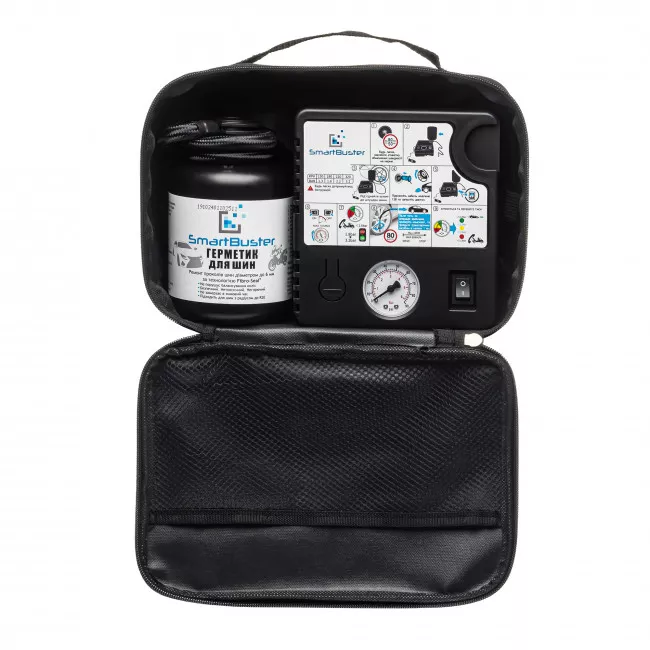 Компресор із набором для ремонту шин Smartbuster KIT450 (компресор ES225+герметик 450мл)