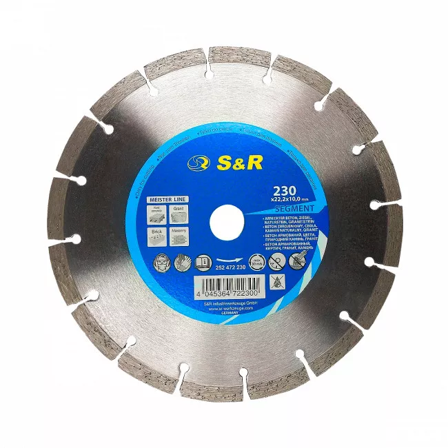 Круг алмазний S & R Meister 230x22.2 бет.арм cуx/мо (252472230)